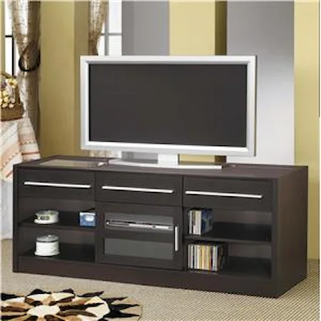 Contemporary TV Console with CONNECT-IT Power Drawer-RTA